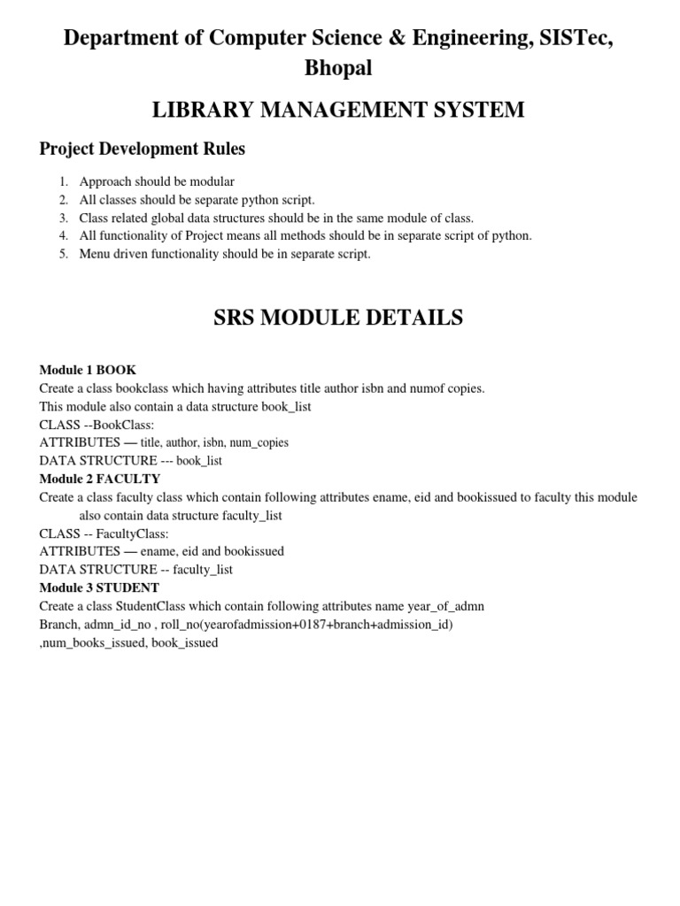 Library Managment Project | PDF | Modular Programming | International ...