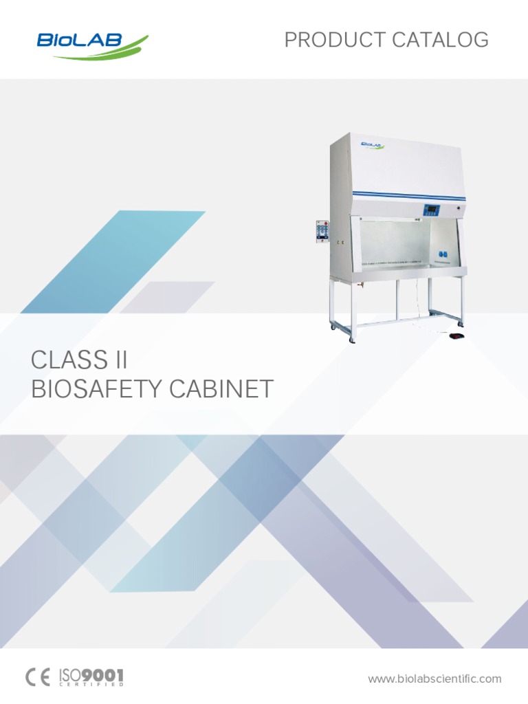 Class Ii Biosafety Cabinet Catalog Biolab 1 Equipment Applied