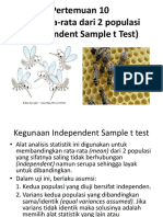 Minggu 10 (Uji Dua Rata-Rata - Independent Sample T Test)