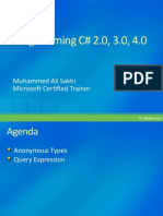 Programming C# 2.0, 3.0, 4.0: Muhammed Ali Sakhi Microsoft Certified Trainer