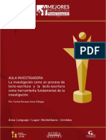 AULA INVESTIGADORA La Investigacion Como Un Proceso de Lecto Escritura y La Lecto Escritura Como Herramienta Fundamental de La Investigacion