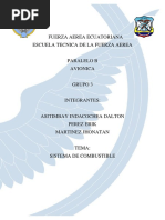 Sistema de Combustible en El Avión