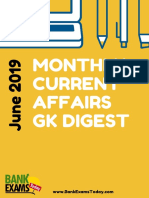 MonthlyCurrentAffairsGKDigest June2019 Cover