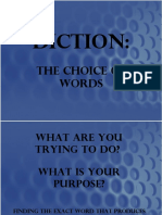 Diction:: The Choice of Words