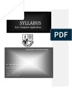 Syllabus: B.sc. Computer Application