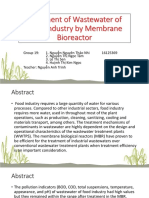 Treatment of Wastewater of Food Industry by Membrane