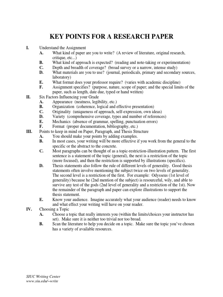 Key Steps for Writing a Research Paper | PDF | Thesis | Bibliography