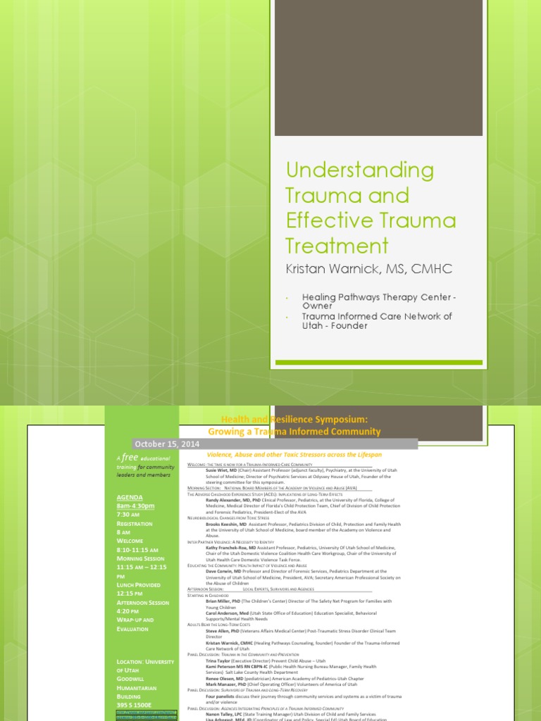 Understanding Trauma and Effective Trauma Treatment: Kristan Warnick ...