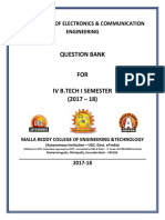 IV B.TECH I SEMESTER QUESTION BANK FOR ELECTRONICS AND COMMUNICATION ENGINEERING