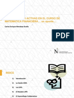 Metodologias Activas en El Curso de Matematica Financiera Un Apunte