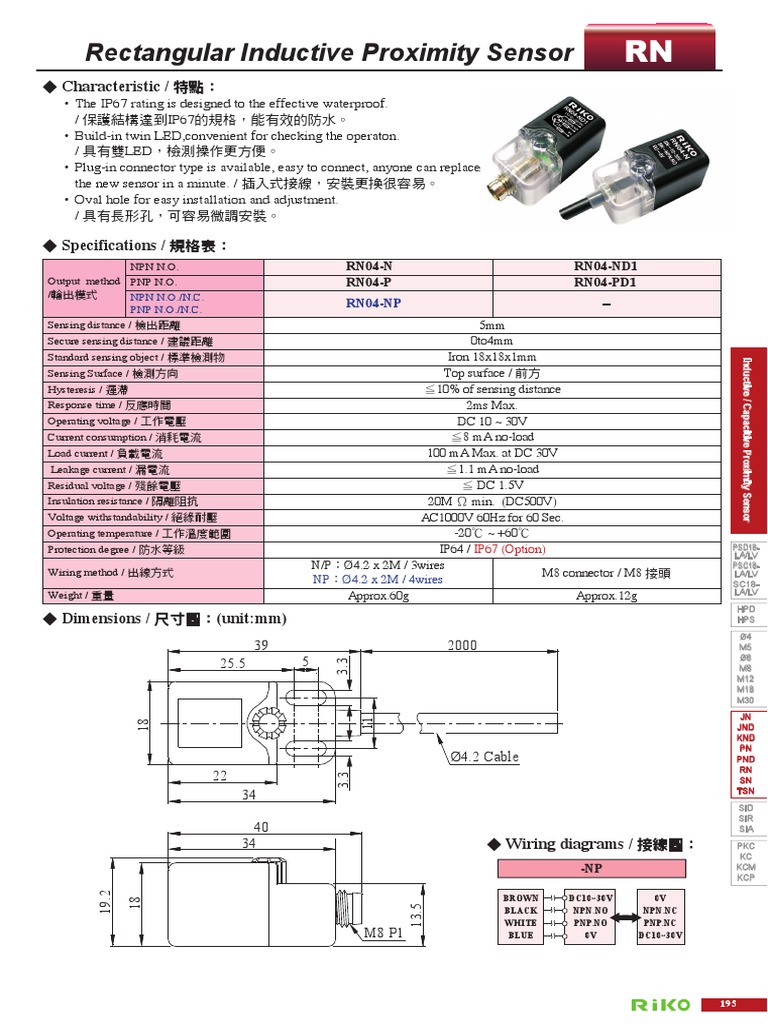 Czujnik Indukcyjny RN04 NP Firmy RIKO | PDF | Bipolar Junction ...