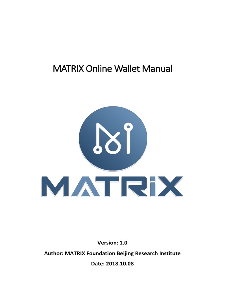 MatRIX Online Wallet Manual | PDF | Online And Offline | Password