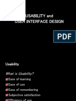 Usability and User Interface Design