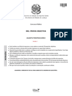 Vunesp 2013 Sejus Es Agente Penitenciario Prova PDF