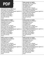 Our Father Prayer in Multiple Languages | PDF | Lord's Prayer ...