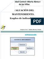 Evaluacic3b3n de Mantenimiento Indicadores