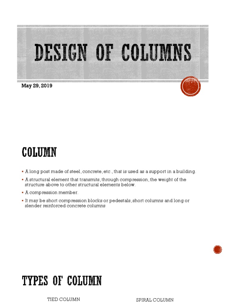 RCD2 - Design of Columns | PDF | Column | Building Materials