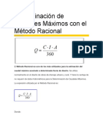 Caudales máximos con Método Racional