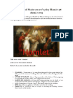Adaptation of Shakespeare's Play Hamlet (6 Characters)