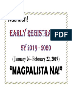 Attention Early Reg