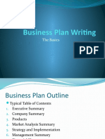 Business Plan Writing: The Basics
