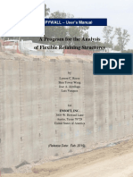 A Program For The Analysis of Flexible Retaining Structures: Pywall - User's Manual