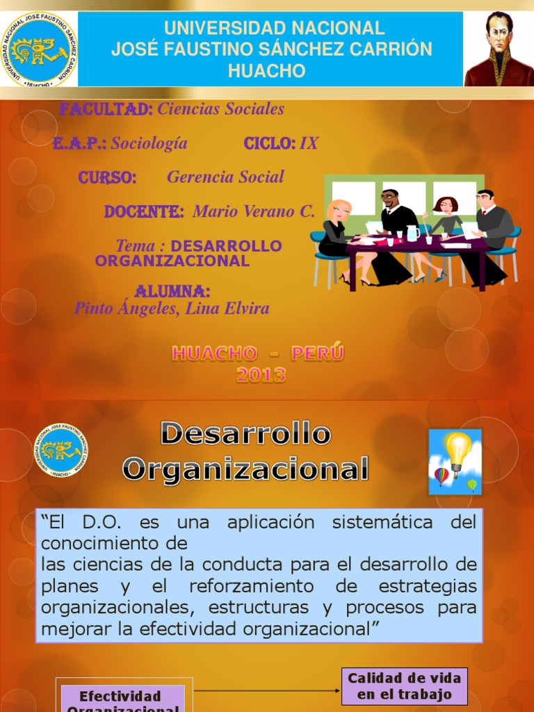 Desarrollo organizacional: Conceptos, objetivos y características | PDF