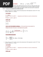 Gas Laws Reference Sheet | PDF