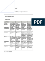 Hebert - Rubric, Problem Solving Assignments