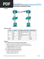 2.2.4.5 Lab - Configuring IPv6 Static and Default Routes