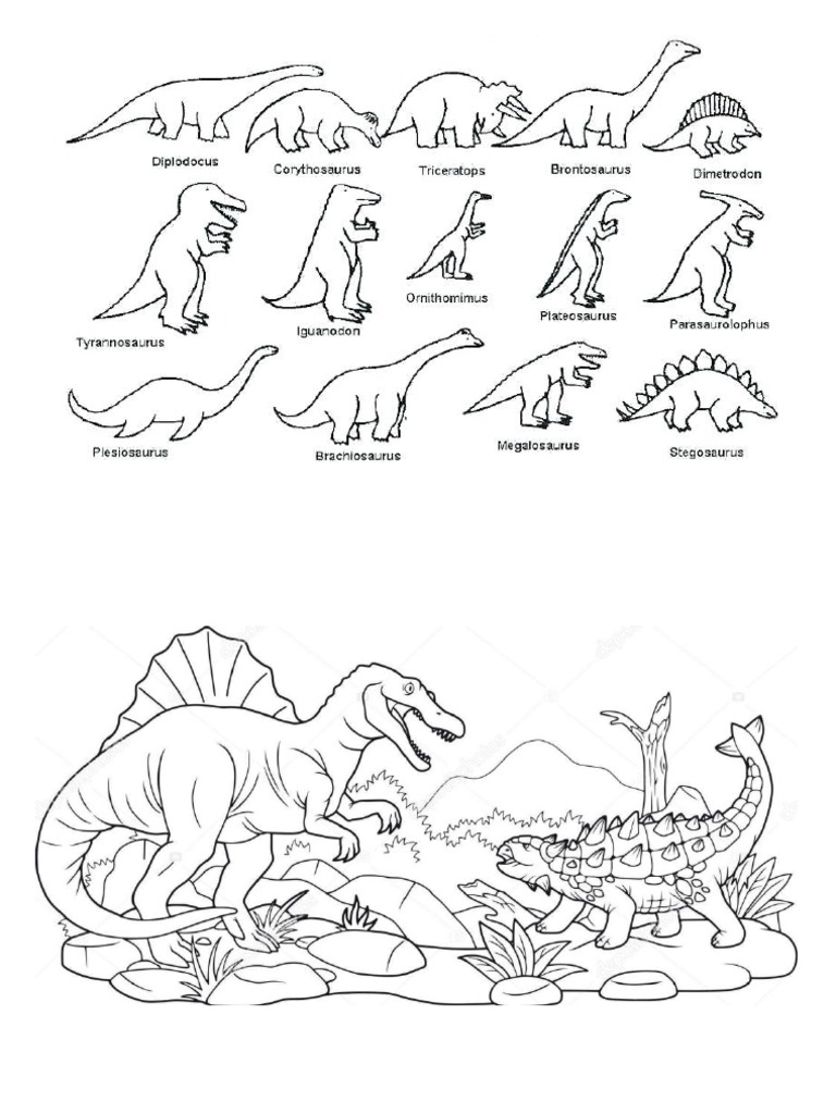 Portada de un libro para colorear del Mundo Jurásico en PDF