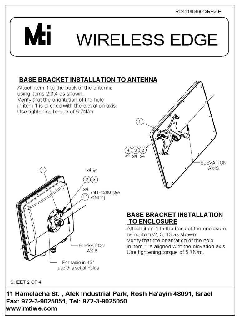 Installation Instructions for MT-120018 | PDF | Manufactured Goods | Nature