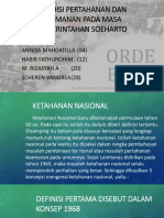 Kondisi Pertahanan Dan Keamanan Pada Mas