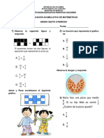 Evaluación de Matemáticas 6