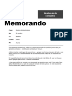 Formato Memorando de Empresa