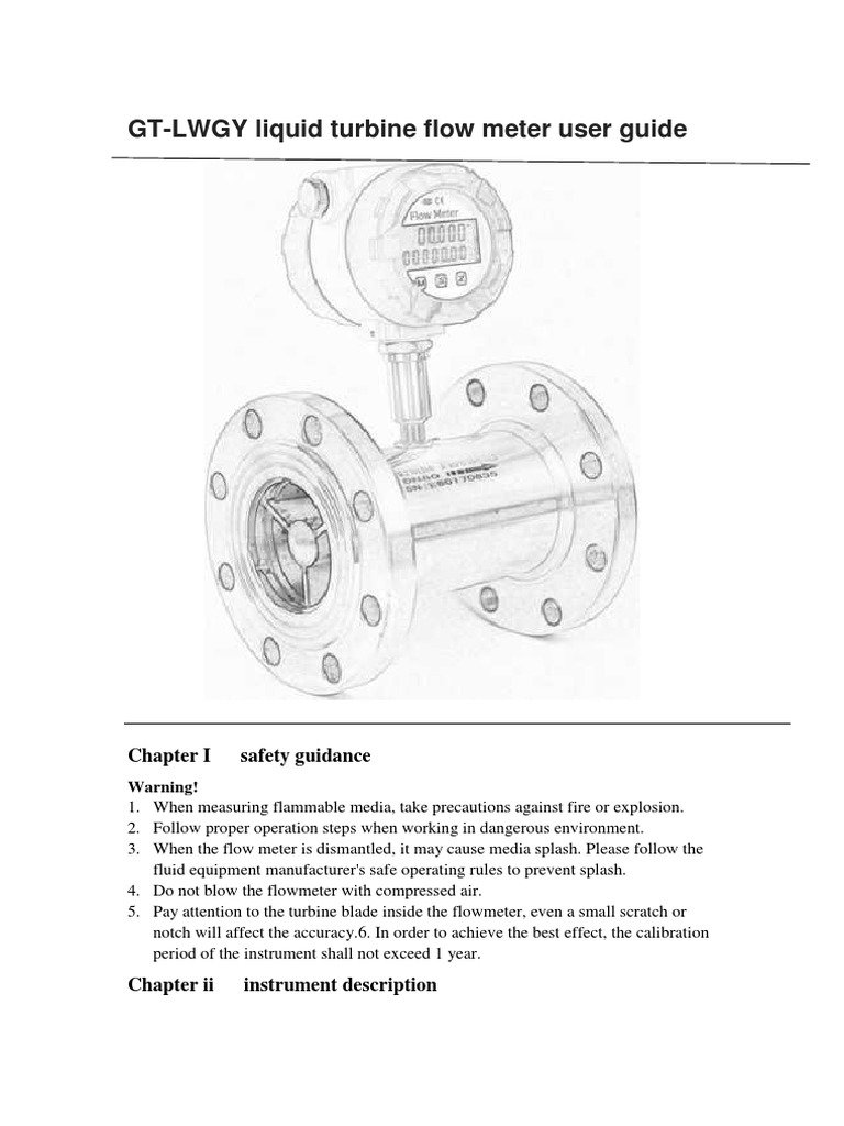 A Comprehensive User Guide for the GTLWGY Liquid Turbine Flow Meter