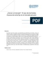 ¿Vencen Al Mercado El Caso de Los Fondos Mutuos de Renta Fija en El Mercado Peruano