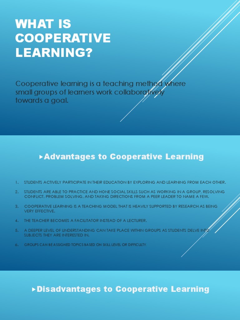 What Is Cooperative Learning | PDF