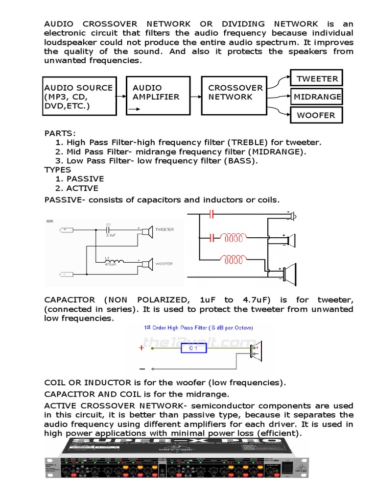 Audio Crossover Network or Dividing Network | PDF