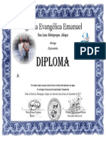 Diploma bautismo Iglesia Emanuel Jalapa