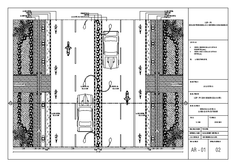 Ar - 01 Denah Jalan Raya | PDF