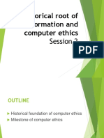 Historical Root of Information and Computer Ethics: Session 2