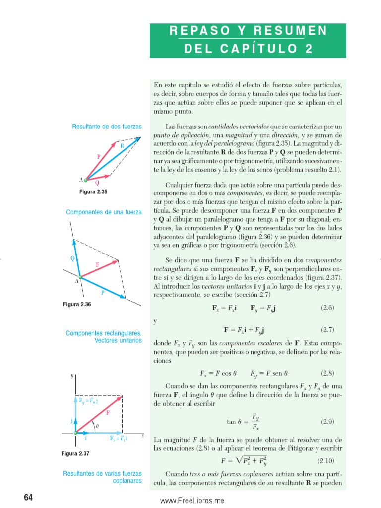 Fuerzas y Vectores en Partículas | PDF | Vector Euclidiano | Escalar ...