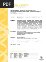 Clinical Guideline: Toxoplasmosis in Pregnancy