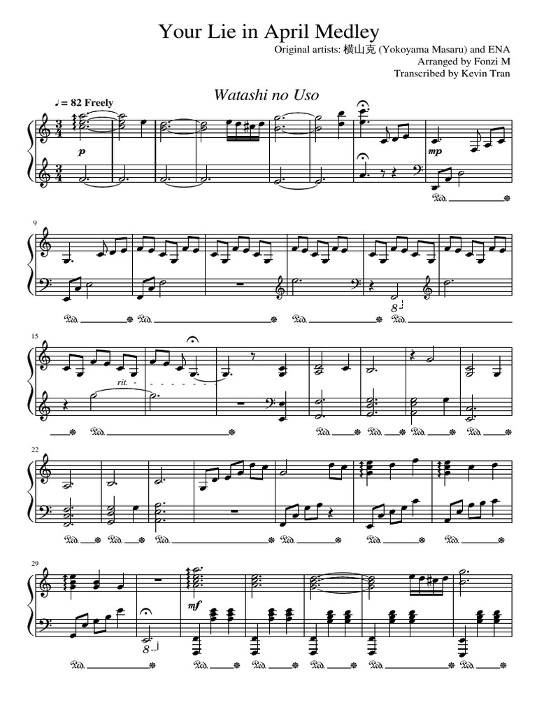 Your Lie In April Medley Fonzi M