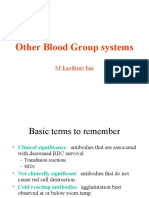 Other Blood Group Systems: M Kasthuri Bai