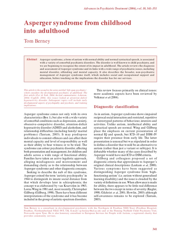 Understanding Asperger Syndrome Across Ages | PDF | Asperger Syndrome ...