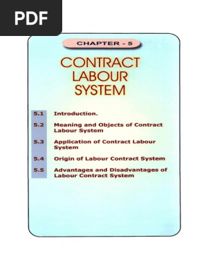 Contract labour management 