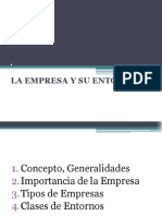 La Empresa y Su Entorno