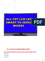 All Led TV Service Modes